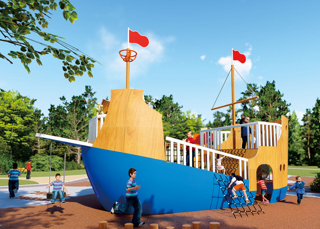 Wooden Playground Pirate Ship Series HD-MHD003-21384