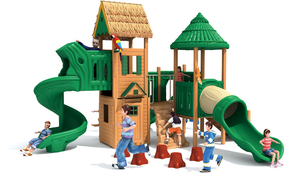 Wooden Playground Bamboo Garden Landscape Park Series HD-MZY007-21390