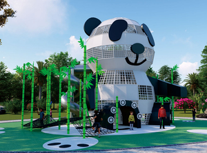 Wooden Playground Panda amusement park HD-QXM024-21332