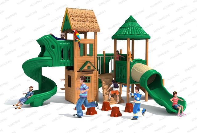 Wooden Series Outdoor Playground Slide Equipment HD-MZY007-19360